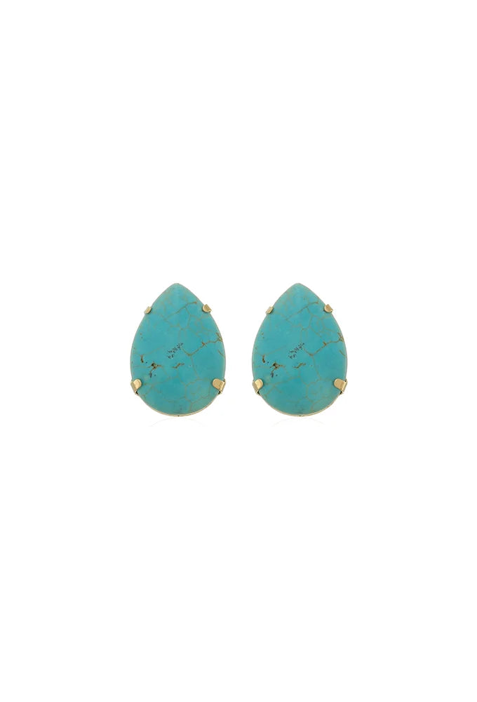 Earrings Natural Turquoise Drop
