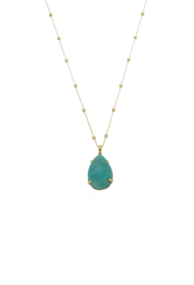Necklace Natural Turquoise Drop