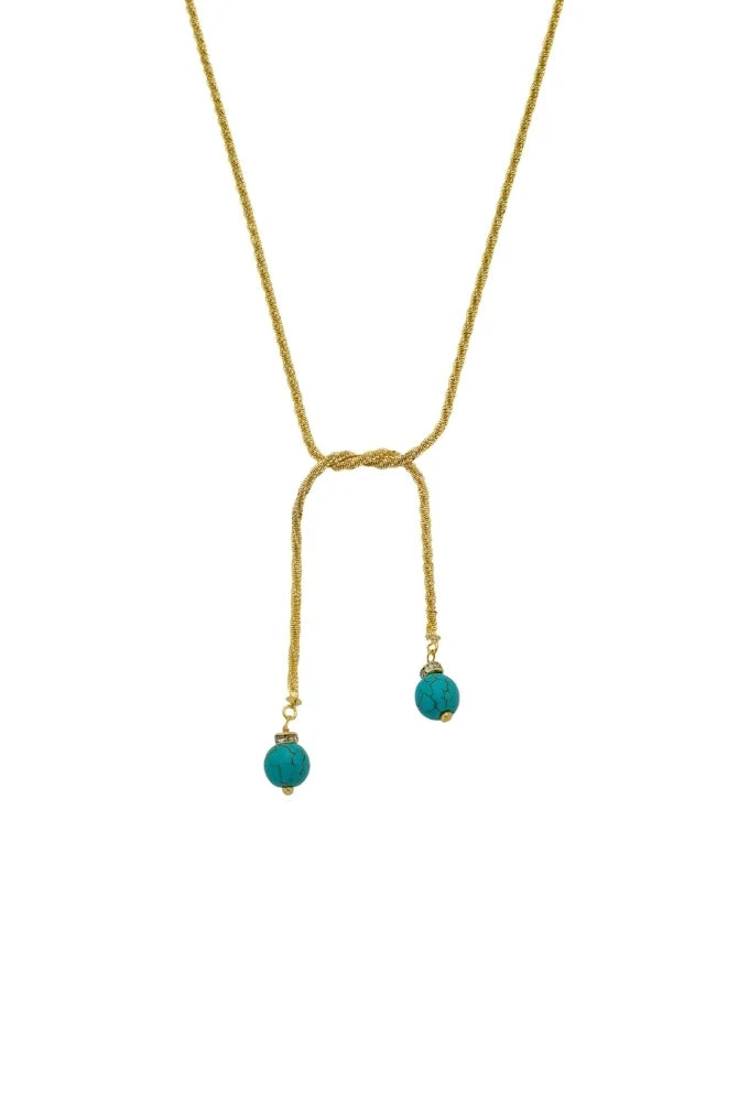 Lasso Turquoise Gold Necklace