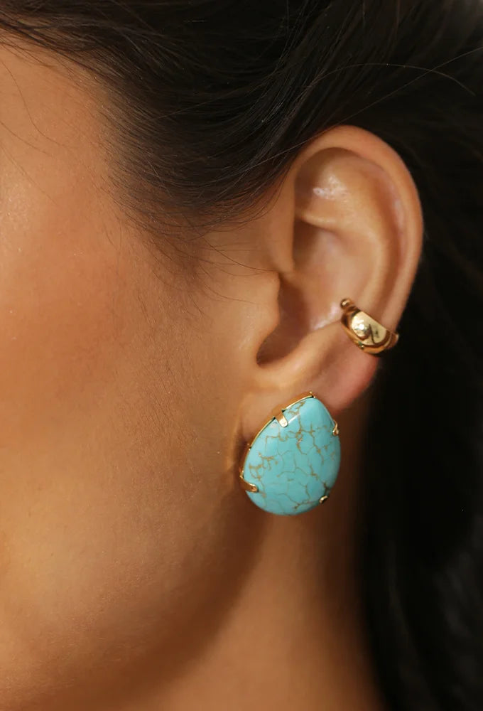 Earrings Natural Turquoise Drop
