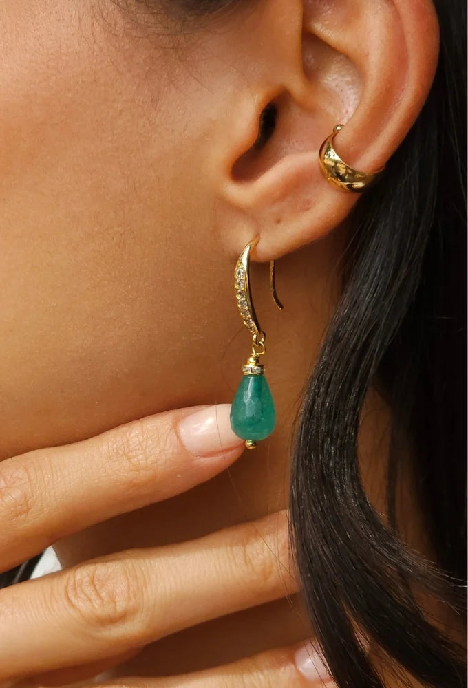 Earrings Amazonita Stone