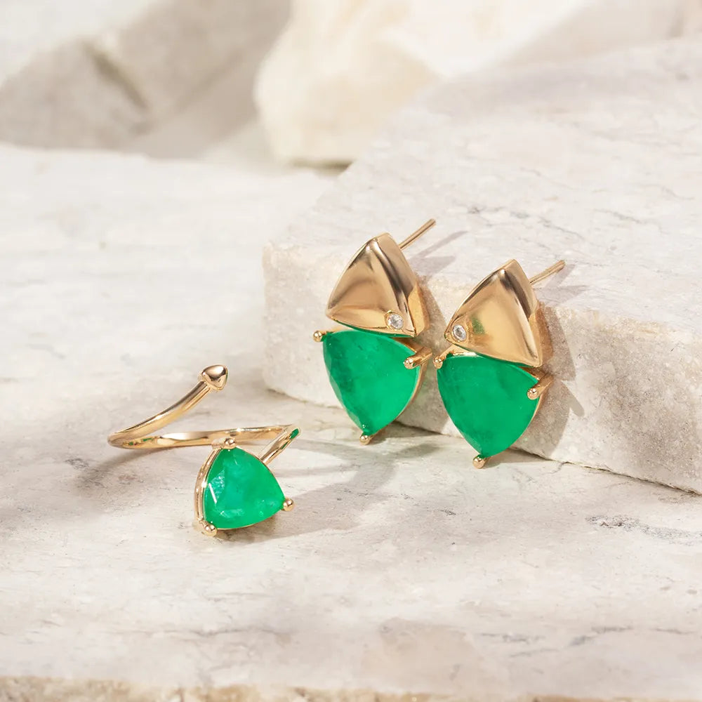 Fusion Emerald Earrings