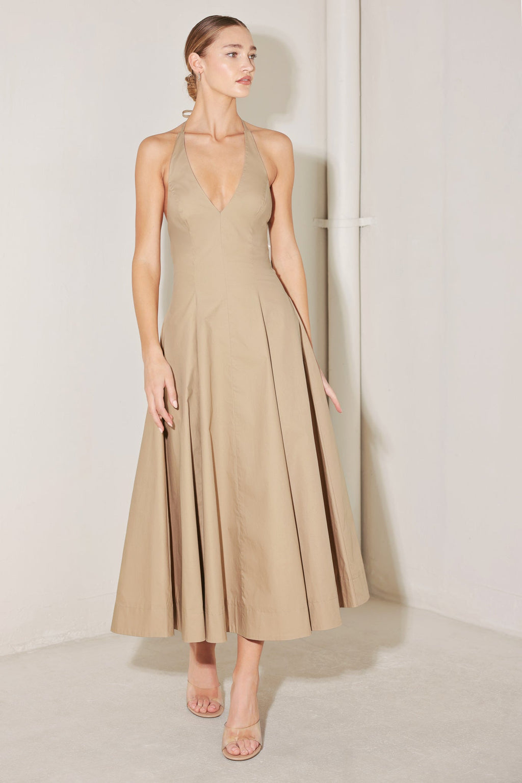 RESORT MAIN CHARACTER WOVEN MIDI DRESS